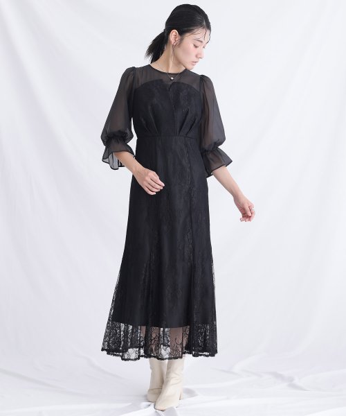 キャンディースリーブビスチェ風ワンピース 