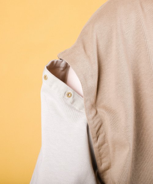 S'more(スモア)/【 S'more / 2WAY REMOVABLE SLEEVE COTTON CREW NECK BIG S/S T－SHIRT 】2WAYリムーバブルスリー/img11