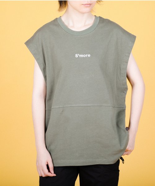 S'more(スモア)/【 S'more / 2WAY REMOVABLE SLEEVE COTTON CREW NECK BIG S/S T－SHIRT 】2WAYリムーバブルスリー/img17