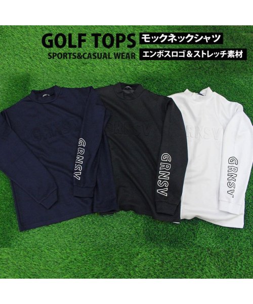 TopIsm(トップイズム)/ゴルフウェア メンズ モックネックシャツ GIORNO SEVEN ジョルノセブン ハイネック トップス ポロシャツ ストレッチ 長袖 無地 立体ロゴ おしゃれ/img08