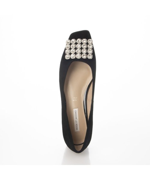 アシンメトリービジューフラットパンプス 