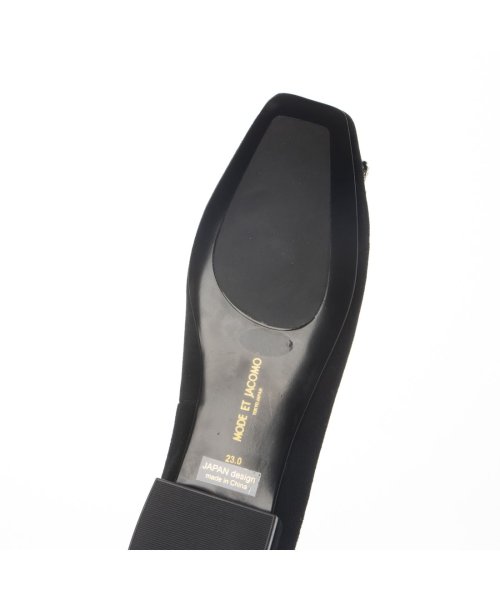 アシンメトリービジューフラットパンプス 