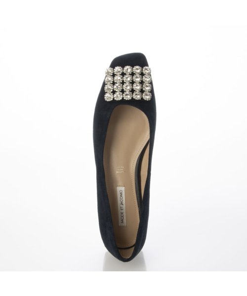 アシンメトリービジューフラットパンプス 