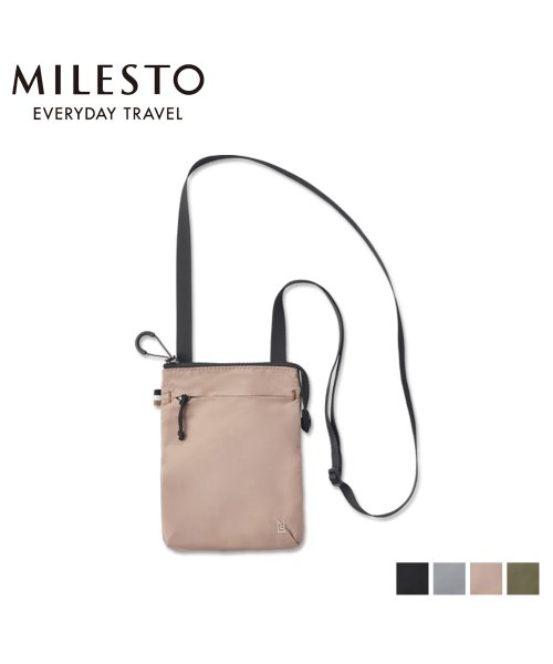 MILESTO(ミレスト)/ミレスト MILESTO ショルダーバッグ サコッシュ トロット メンズ レディース 1L 斜めがけ 軽量 撥水 防水 TROT ブラック グレー ベージュ 黒/img01