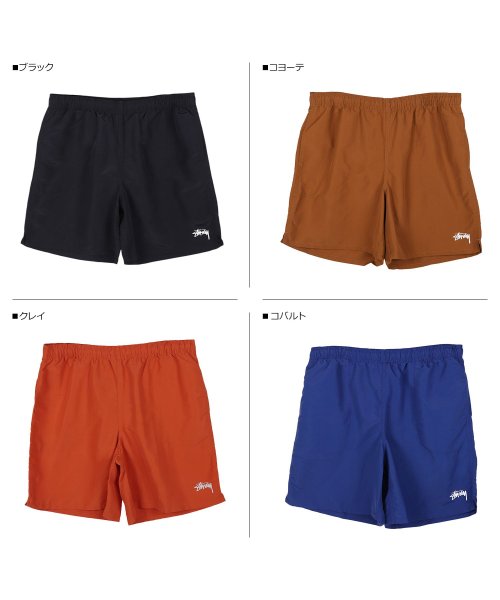 STUSSY(ステューシー)/ステューシー STUSSY ショート パンツ ハーフパンツ メンズ 水陸両用 撥水 大きいサイズ STOCK WATER SHORT ブラック ブラウン レッド/img02