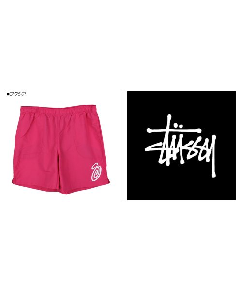 STUSSY(ステューシー)/ステューシー STUSSY ショート パンツ ハーフパンツ メンズ 水陸両用 撥水 大きいサイズ CURLY S WATER SHORT ブラック クリーム ネ/img03