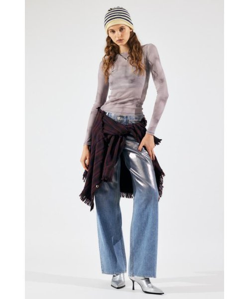 FOIL PRINT 90S LOWRISE STRAIGHT FOIL PRINT 90S LOWRISE