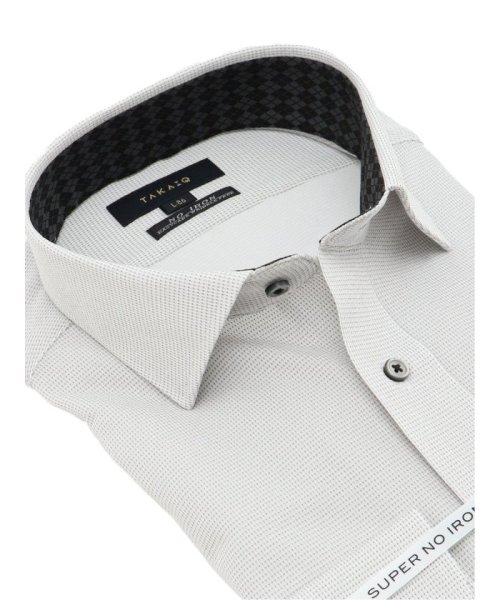 TAKA-Q(タカキュー)/ノーアイロンストレッチ スタンダードフィット ワイドカラー 長袖 シャツ メンズ ワイシャツ ビジネス yシャツ 速乾 ノーアイロン 形態安定/img01