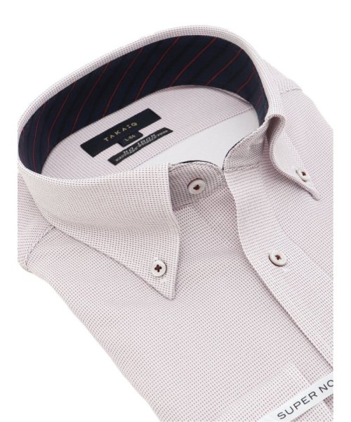 TAKA-Q(タカキュー)/ノーアイロンストレッチ スタンダードフィット ボタンダウン 長袖 シャツ メンズ ワイシャツ ビジネス yシャツ 速乾 ノーアイロン 形態安定/img01