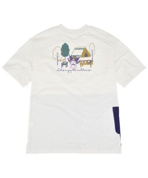 Sanrio characters(サンリオキャラクターズ)/クロミ ビッグシルエット Tシャツ 半袖 ポケット付 B－オフホワイトxLパープル LL/img05