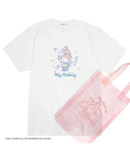 Sanrio characters(サンリオキャラクターズ)/サンリオ マイメロディ マイメロ PVCバッグ付き 半袖 Tシャツ/img01