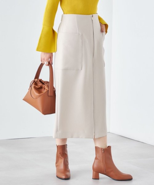 〈手洗い可能〉フロント ジップ サイド ポケット タイト スカート ◇ 