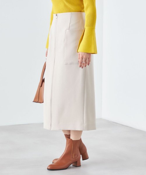 〈手洗い可能〉フロント ジップ サイド ポケット タイト スカート ◇ 