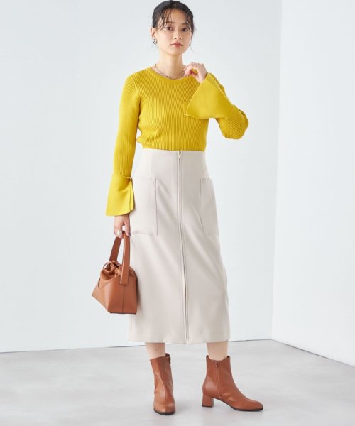 〈手洗い可能〉フロント ジップ サイド ポケット タイト スカート ◇ 