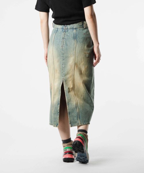 メゾン マルジェラ MAISON MARGIELA SI0MA0006 S30561 スカート レディース ボトムス デニムスカート ギャザー コットン プリー メゾン ボトムス コットン