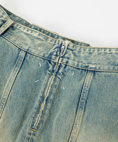 メゾン マルジェラ MAISON MARGIELA SI0MA0006 S30561 スカート レディース ボトムス デニムスカート ギャザー コットン プリー メゾン ボトムス コットン