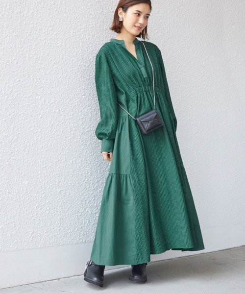 〈手洗い可能〉異素材コンビ ジャカード ワンピース ◇ ワンピース I1267114139(9738円)