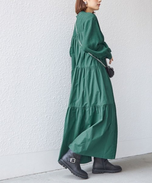 〈手洗い可能〉異素材コンビ ジャカード ワンピース ◇ ワンピース I1267114139(9738円)