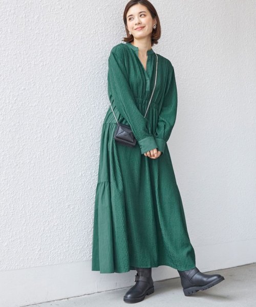 〈手洗い可能〉異素材コンビ ジャカード ワンピース ◇ ワンピース I1267114139(9738円)