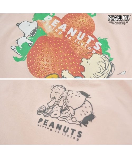  PEANUTS( ピーナッツ)/スヌーピー Tシャツ PEANUT フルーツ 半袖 苺 いちご/img03