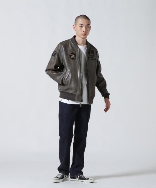 AVIREX(AVIREX)/《COLLECTION》AGED LEATHER TYPE MA－1 JACKET WEST POI/img12