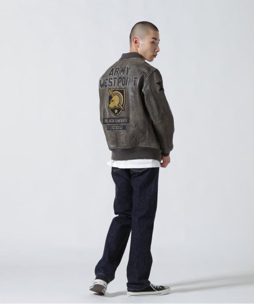 《COLLECTION》AGED LEATHER TYPE MA－1 JACKET WEST POI COLLECTION WEST