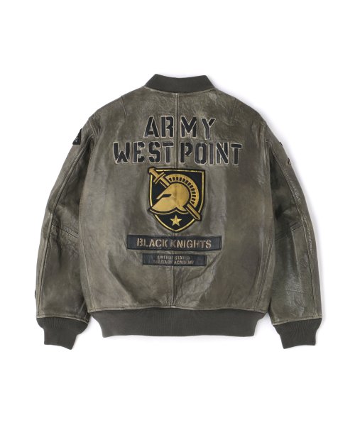 《COLLECTION》AGED LEATHER TYPE MA－1 JACKET WEST POI COLLECTION WEST