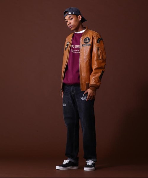 《COLLECTION》AGED LEATHER TYPE MA－1 JACKET WEST POI COLLECTION WEST