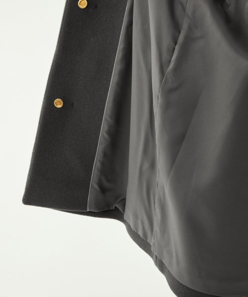 SENTDALE WOOL セントデールウール ノーカラー ミドル コート B80 W58 H86 着用サイズ：M