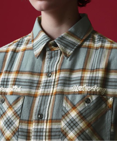 AVIREX(AVIREX)/《COLLECTION》L/S COMBI PATTERN CHECK SHIRT ONEPIECE/img12