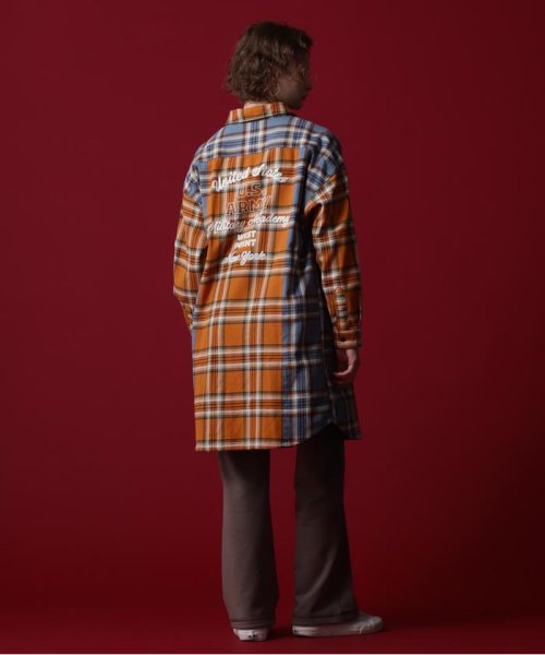 AVIREX(AVIREX)/《COLLECTION》L/S COMBI PATTERN CHECK SHIRT ONEPIECE/img23