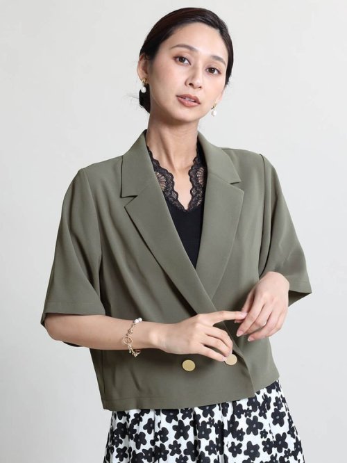 ハーフスリーブテーラードジャケット 