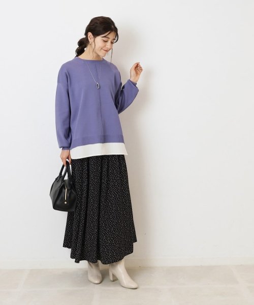 気軽にさらりと着たい スポンディッシュ 裾レイヤード風ニット 人気・おすすめ｜安定人気・収納便利におすすめ 丁寧対応 配送追跡可 最短翌日到着可能