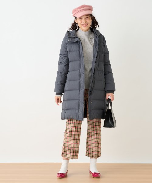 【お出かけ服】後ろウエストゴム のびのびチェックのクロップドパンツ【MIROGLIO LANA】 