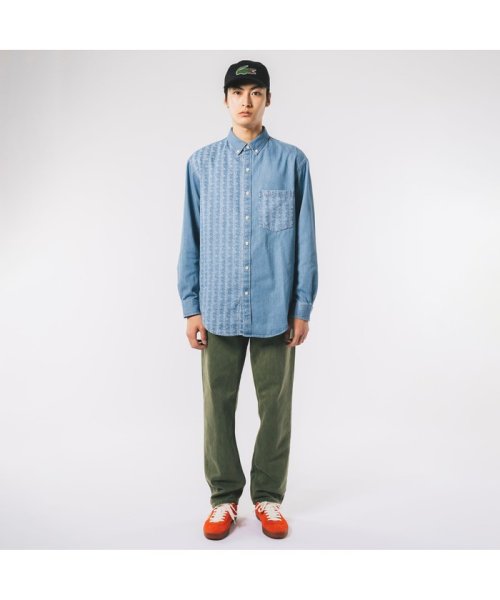 LACOSTE Mens(ラコステ　メンズ)/アシンメトリーモノグラムデニムシャツ/img07