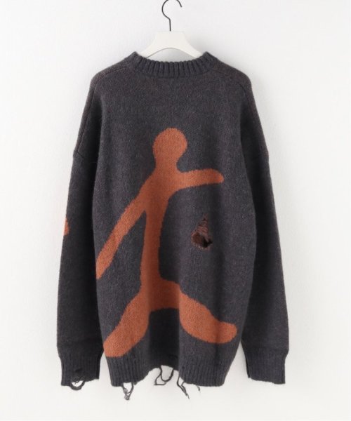 PULP(パルプ)/【P.A.M. / パム】MUTATE DISTRESSED CREW NECK KNIT/img01