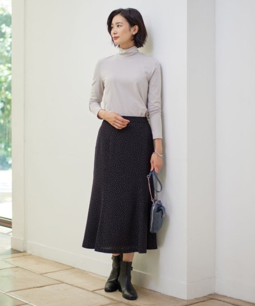 J.PRESS LADIES（LARGE SIZE）(J．プレス　レディス（大きいサイズ）)/【WEB限定・洗える】フェミニッシュパウダー dots スカート/img01