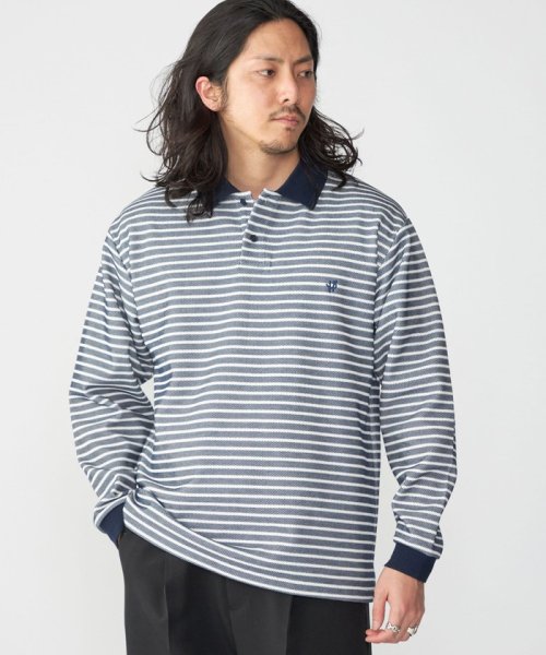 SHIPS MEN(シップス　メン)/*SHIPS: ワンポイント ロゴ バーズアイ ロングスリーブ ポロシャツ/img17