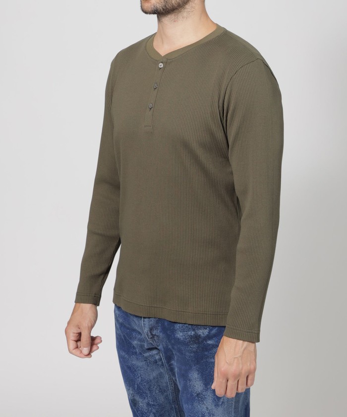 リブ編みジャージーヘンリーネック(505484526)｜HANKYU MEN'S / 阪急メンズ