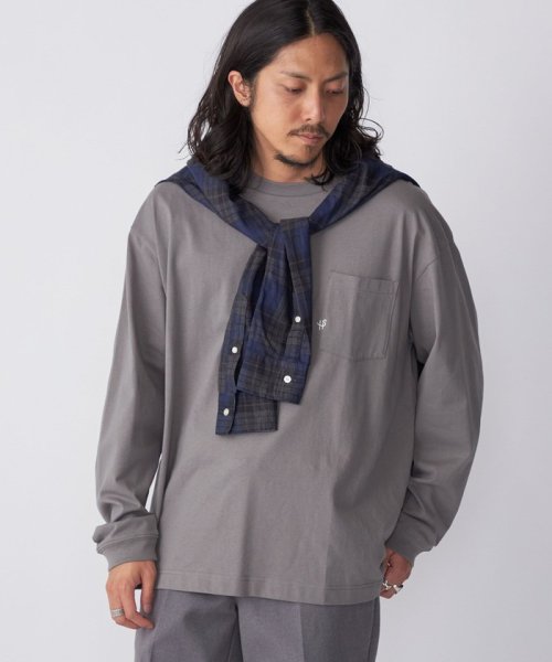 SHIPS MEN(シップス　メン)/*SHIPS:〈汗染み防止加工〉ワンポイント ロゴ ビッグシルエット ヘビーウェイト Tシャツ(ロンT)/img34