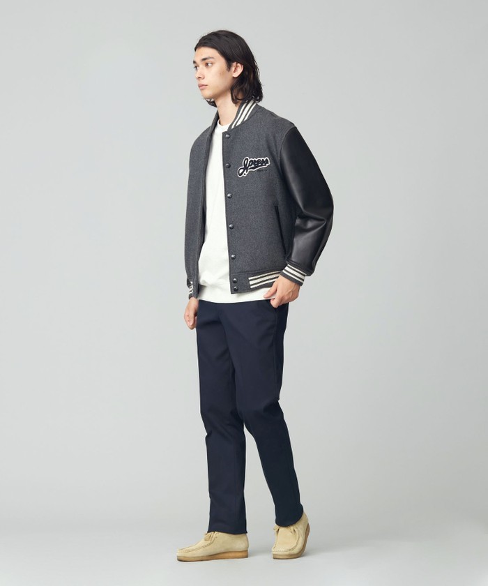 メルトン カウレザー スタジャン(505504889)|HANKYU MEN'S メルトン カウレザー スタジャン(505504889)|HANKYU MEN'S