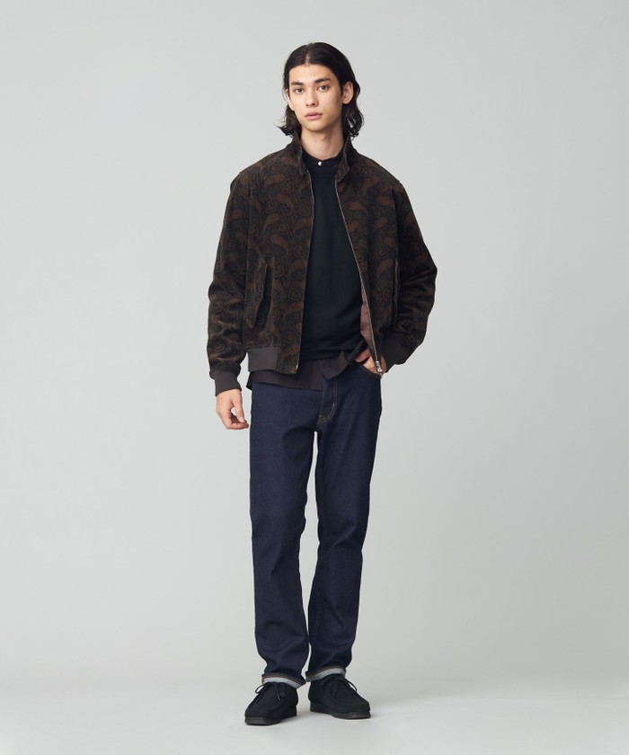 ペイズリープリント コーデュロイ ゴルフジャケット(505504890