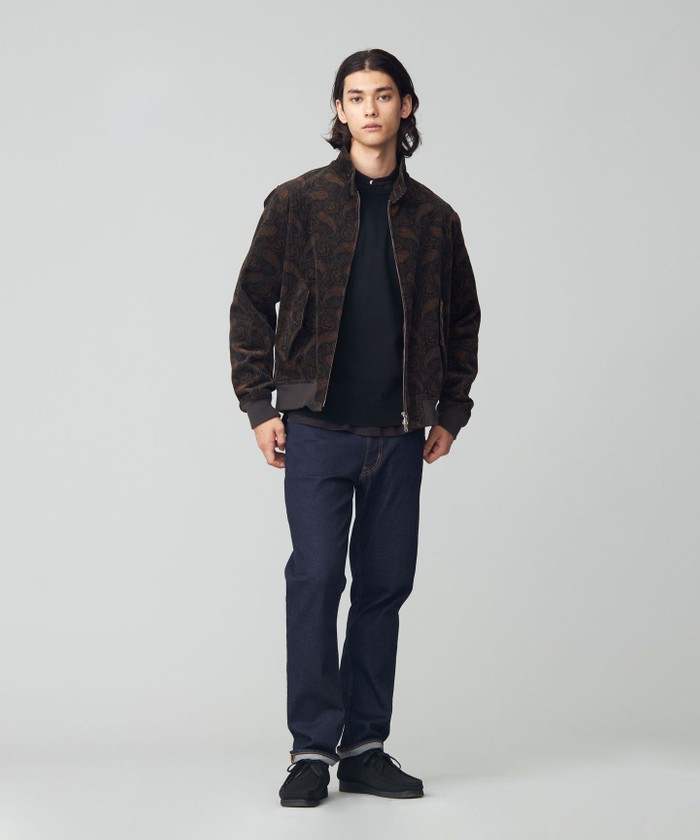 ペイズリープリント コーデュロイ ゴルフジャケット(505504890