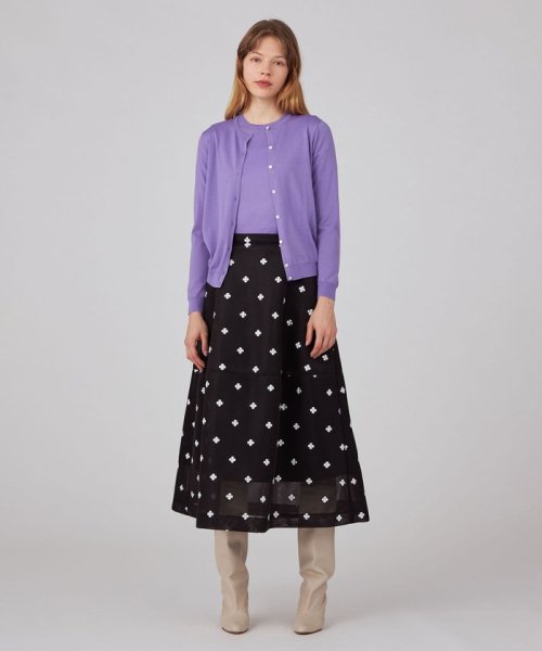 スーパーエクストラファインウール クルーネックカーディガン 