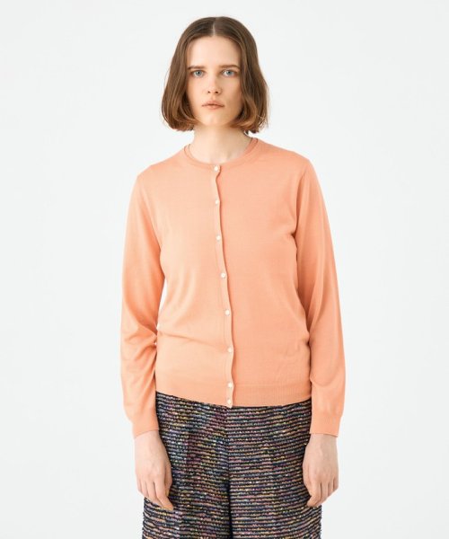 スーパーエクストラファインウール クルーネックカーディガン 