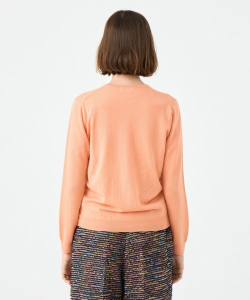 スーパーエクストラファインウール クルーネックカーディガン 