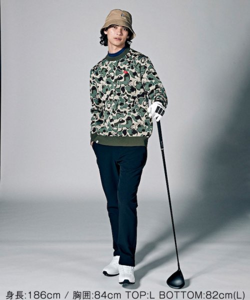 Munsingwear(マンシングウェア)/【ENVOY｜3Colors Penguin logo】ゴルフコースカモフラジャカードセーター【アウトレット】/img10