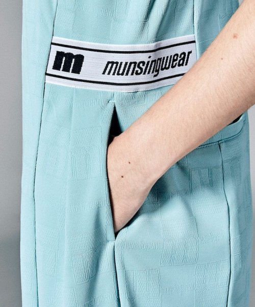 Munsingwear(マンシングウェア)/【ENVOY】SUNSCREENチェッカーフラッグmロゴジャカード半袖ワンピース【アウトレット】/img08