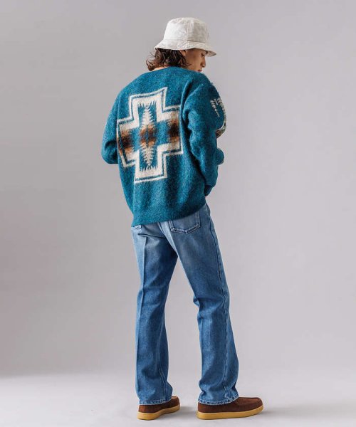 【PENDLETON /ペンドルトン】シャギーニットVカーディガン/ユニセックス モデル：H177 B90 W72 H92 PENDLETON ハーディング ペンドルトン