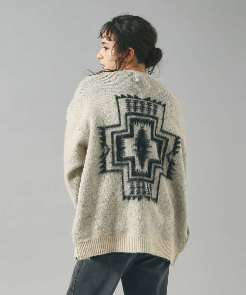 【PENDLETON /ペンドルトン】シャギーニットVカーディガン/ユニセックス モデル：H177 B90 W72 H92 PENDLETON ハーディング ペンドルトン